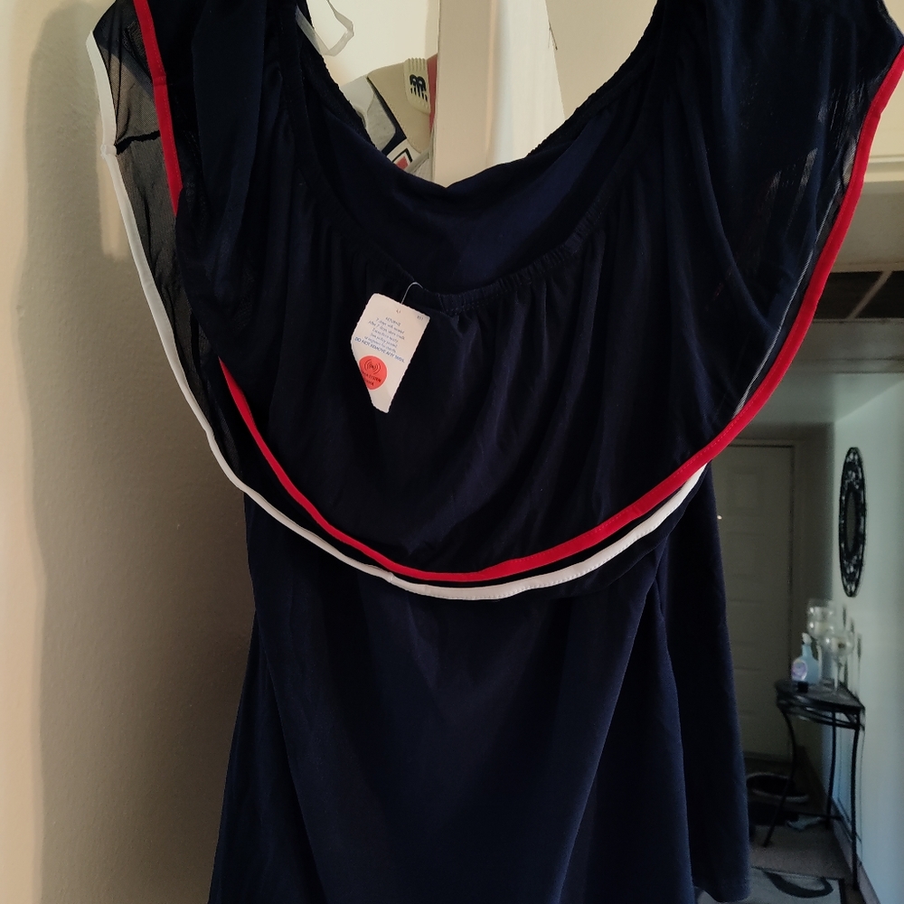 Navy blue blouse sz 2xl